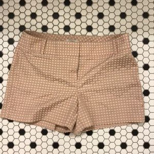 Loft Pink and Tan Polka Dot Shorts